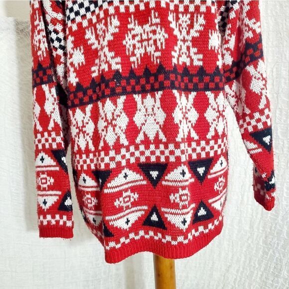 Michael Carrie High Neck "Ugly Christmas Sweater" Size M - Picture 9 of 12